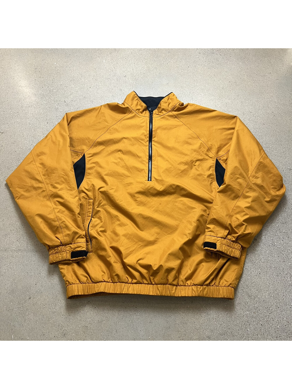 Footjoy Jacket Adult Sz L Dryjoys Tour Collection 2 Tone 1/4 Zip Jacket Orange